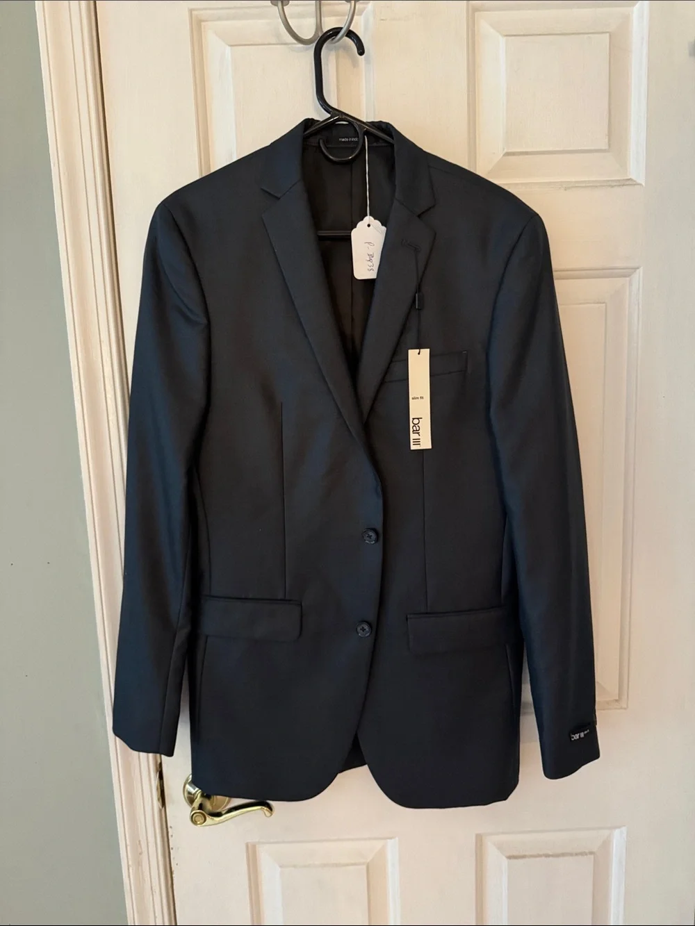 Bar III Men's Dark Navy Two-Button Single-Breasted Blazer